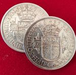 Southern Rhodesia 2x  .925 Silver Half Crown 1/2 Crown 1937 1940 GVI Rare Collec