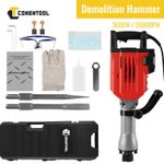 3600W 65J Electric Demolition Jack Hammer Drill Concrete Breaker Chisel W/Case