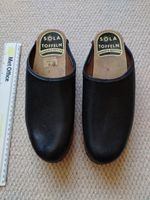 Vintage Swedish Sola Toffeln clogs wooden orthopedic sole size 38.5 navy blue