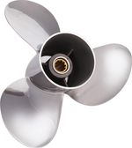 Solas 10 1/4 x 12 Propeller for Suzuki 25 - 30 HP 3 Blade 10 Tooth Stainless Steel