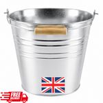 Heavy Duty 15 Litre Bucket Galvanised Metal Water Coal Fire Garden Fishing UK