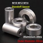 M10 M12 M14 Aluminium Standoff Spacers Outer Diameter 30mm Round Spacer Bush