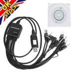 8in1 USB Programming Cable Cord Wired For Baofeng Motorola Kenwood HYT Radio CD