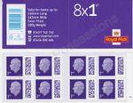 GB SG CD1 MNH 2023 KCIII STAMP BOOKLET 8x 1st PURPLE M23L MEIL PB-sL (26/01/23)