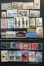 Kenya Stamp Selection Including Two Interesting Airmail Stickers Gen3