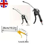 Air Blow Gun,High Flow Air Blower Gun for Compressor with Angled Bent Nozzle,Thr