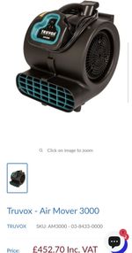 Truvox - Air Mover 3000 Am3000 Blover Airflex Ashbys Prochem Alltec Dryer