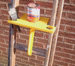 Shelf/tray paint holder or tool holder, ladder attachment. DIY present