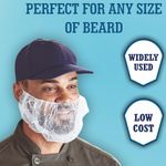 100x Disposable Blue Beard Covers Non-Woven Hygiene Nets Cafe Restaurant Kitchen