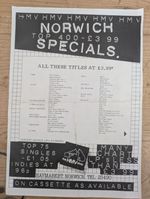 HMV Norwich Top 400 Flyer  1983