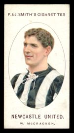 1922 BILL McCRACKEN F. & J. SMITH FOOTBALL CLUB RECORDS #36 NEWCASTLE IRELAND