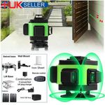 360° 4D Cross Measure 16 Line Laser Level Green Self Leveling Tool With Tripod