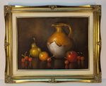 Original Oil Painting (English School) Still Life With Fruit & Jug 16¼ x 20½"