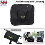 Folding Bike Bicycle Carrier Bag Carry Transport Travel Pouch Case 20 Inch Black