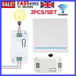RF Wireless Kinetic Light Switch with Relay Receiver AC 110V 220V 433Mhz Remote