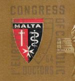 Malta 1964 SG319 var 1st European Catholic Doctors MNH Major colour shift flaw