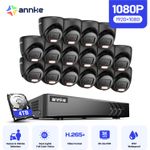 ANNKE 1080P CCTV System 2MP Security Camera 5MP 8CH 16CH H.265+ DVR 24/7 Record
