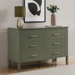 Dusk Sienna Vetiver Green 6 Drawer Chest of Drawers RRP £259