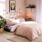 Playboy Iconic Bunny Head Duvet Cover Reversible Quilt Bedding Set Single, Nude