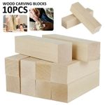 10Pcs 4inch Basswood Carving/Whittling Wood Blocks Crafts Tool Kit 10*2.5*2.5cm.