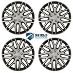 Wheel Trims 13" Hub Caps Dakar NC Plastic Covers Set of 4 Black Silver Fit R13