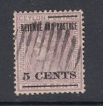 Ceylon: QV 5 Cents Revenue and Postage