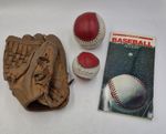 Rawlings Vintage Baseball Glove GJ69 Jim Lefebure with Baseball & Softball 
