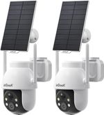 ieGeek 2K 360° Outdoor Solar Security Camera Wireless PTZ Home WiFi CCTV System