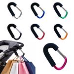 1/2 pcs Pushchair Clip Buggy Shopping Carabiner Hook Pram Holder Stroller Bags