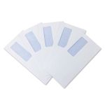 WHITE PAPER ENVELOPES DL (110X220MM) WITH WINDOW SELF SEALING SEAL OFFICE