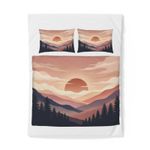 Sunset Mountain Landscape Duvet Cover | Sunset Hills Bedding