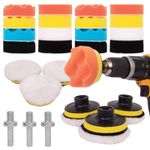 GADLANE Car Polishing Pads for Drill - 25 PCS Buffing Attachment for M10 Drills