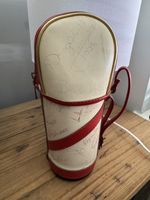 Old St. Andrews Scotch Whisky , Leather Golf Bag 1977 Ryder Cup signed seve 