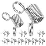 Silver Metal Jewelry Findings 20Pcs Spring Clamp Cord Ends for Beading