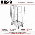 REFURBISHED 3 SIDED  ROLL CONTAINER , NO SHELF / CAGE /ROLLING PALLET /WAREHOUSE
