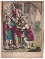 18th Century Hand Colored Georgian Engraving Prodigal Son Emily Wellings Archive