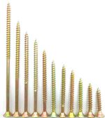 WOOD SCREWS MULTI-PURPOSE YELLOW POZI COUNTERSUNK CHIPBOARD SCREWS 1kg