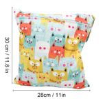 Baby Cloth Diaper Bag Cartoon Pattern Single Zipper Washable Reusable Hanging