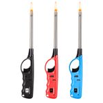 Refillable Gas Lighter Long Reach BBQ Lighter Kitchen Butane Windproof Igniter