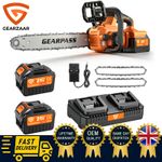 42V 16'' Cordless Chainsaw Brushless Battery Chainsaw 2 Batteries 8500 RPM