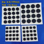 Black Silicone Rubber Pad Round Glass Furniture Anti-slip Self-adhesive Pad