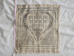 Tamil Asia Decorative Manuscript/Talisman Sheet, Ornate Black Ink, 9x9 in