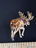 Enamel Pin - Beautiful Moose Pin Moose hat jacket pinback