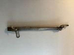 WW2 Japanese gunto leather sword hanger, nickel plated fittings, company officer