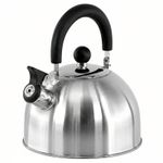 Stainless Steel Whistling Kettle 2.5 L Camping Caravan Stove Top Kitchen Teapot