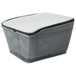 Rear Bike Basket Grey Metal Wire Basket Waterproof Rainproof Cover Bag