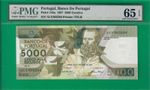 Portugal 5000 escudos 12/2/1987, P183a, PMG Gem UNC *65* EPQ, Top grade @ ebay!