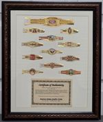 Rare Cigar Bands Circa 1880-1940 Framed with COA Certificate of Authenticity