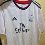 adidas Benfica Away Football Shirt White 2XL Adults Short Sleeve