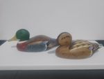 2 Beautiful Wooden Hand Painted Vintage Chinese Ducks